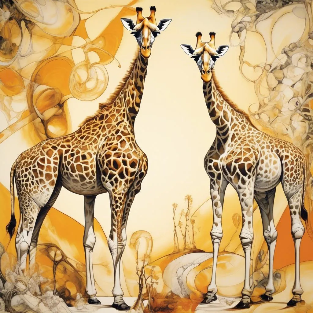 Giraffes and Finger – Brett Whiteley