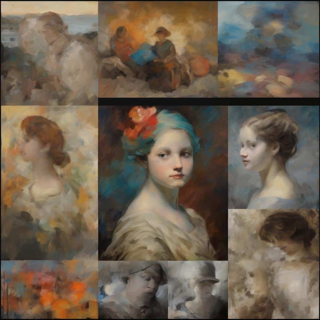 Ομορφες εκλεπτυσμένες πορτρέτες με έμφαση στο κεντρικό στοιχείο και τη δύναμη της τέχνης.